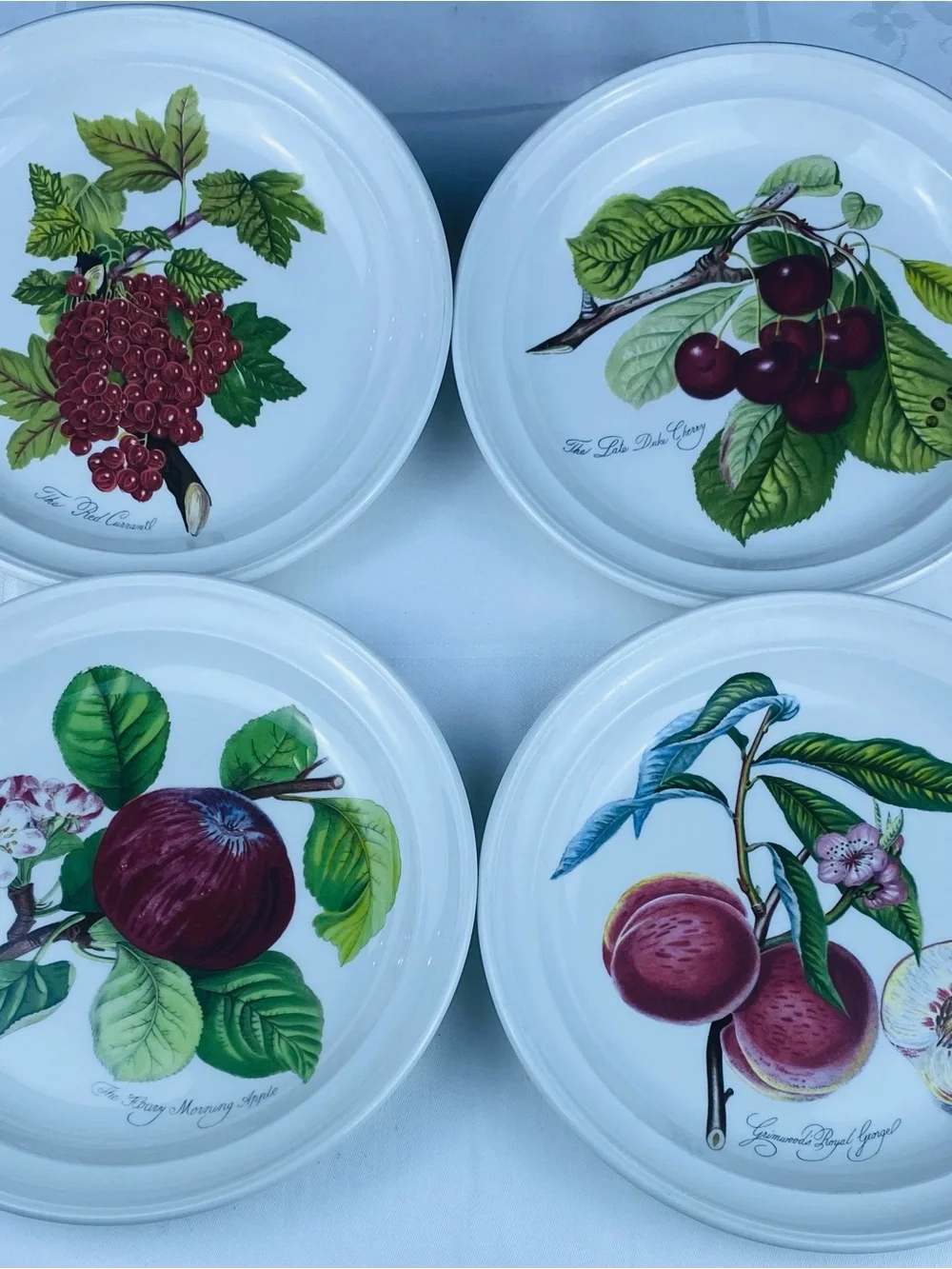 Set of 4 Vintage Portmeirion Pomana Dessert Plates 7.35” Fruit Goddess Design